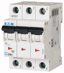 Авт. вимикач Eaton PL6 3p 40A C 6kA 286605