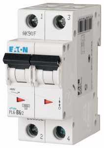 Авт. вимикач Eaton PL6 2p 6A C 6kA 286564