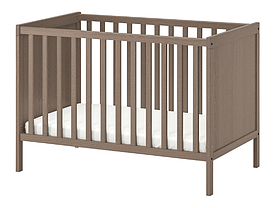 Дитяче ліжечко для немовлят із бортиками коричневе 120 см