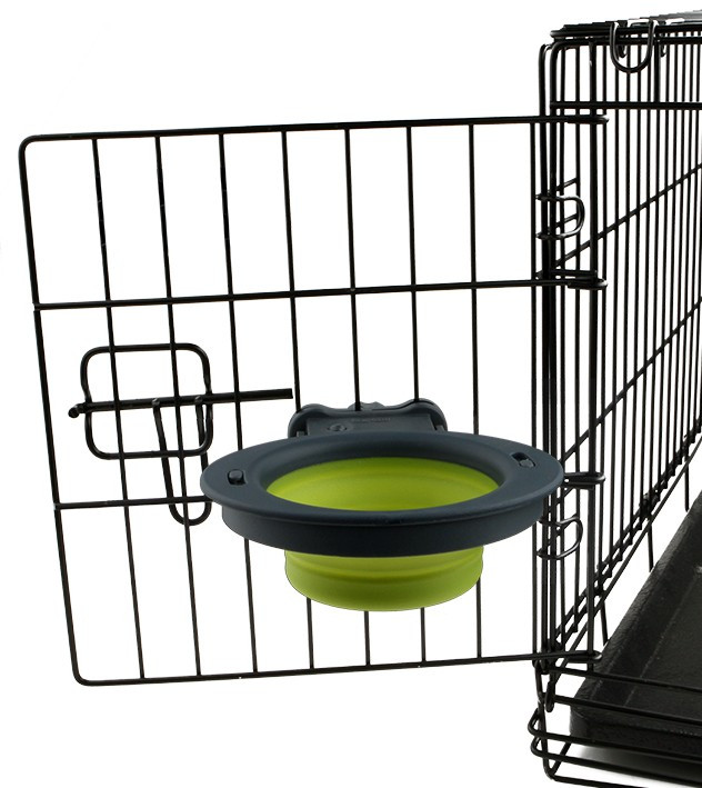 Collapsible Kennel Bowl миска складная з кріпленням для клітини для собак і кішок