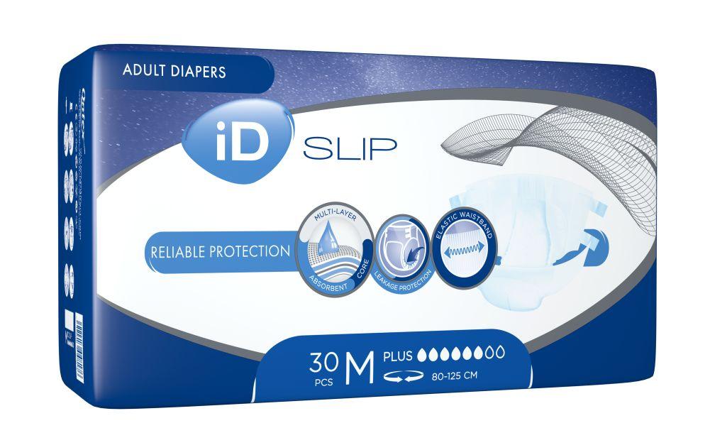 Подгузники для взрослых iD Expert Slip Plus medium M 80-125 см 30 шт підгузники для дорослих дихаючі - фото 1 - id-p338062953