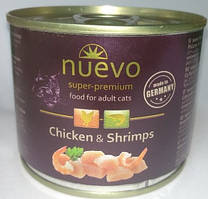 Консерва для котів Nuevo (Нуево) з куркою і креветками, 200 г