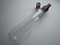 250 мл ПЭТ флакон, бутылка пластиковый, пластмассовый в комплекте с распылителем коричневого цвета 24/410