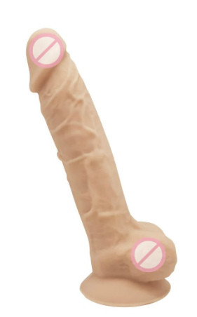 Реалістичний фалоімітатор з мошонкою Silexd Johnny (Premium Silicone Dildo MODEL 1 size 7")