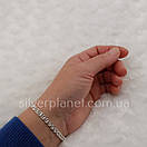 Срібний браслет з камінчиками. Жіноча арабка цирконієм. Довжина 17 см, фото 10