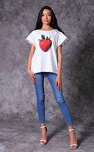 Жіноча футболка з трикотажу Poliit 3012-12