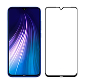Захисне скло (захист) Full Glue, Full-Screen для Xiaomi Redmi Note 8 (чорний колір)