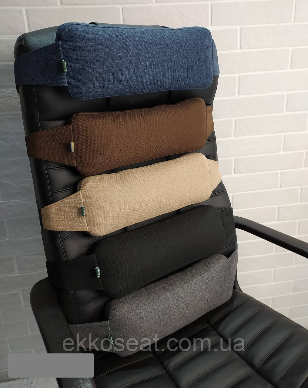 Ортопедична подушка EKKOSEAT під спину для офісного крісла керівника