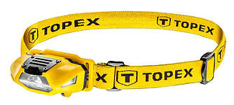 Фонарик TOPEX налобный, 1Вт, 70 люменов, 4 режима, 1xAA, до 12 ч белый свет, до 20 ч красный свет