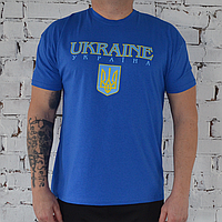 Футболка мужская "Ukraine тризуб" синяя