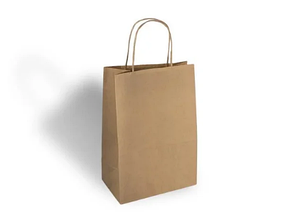 Пакет дно-ручки крафт 150х90х240 70гр/м2 (250шт/ящ) 101Ф