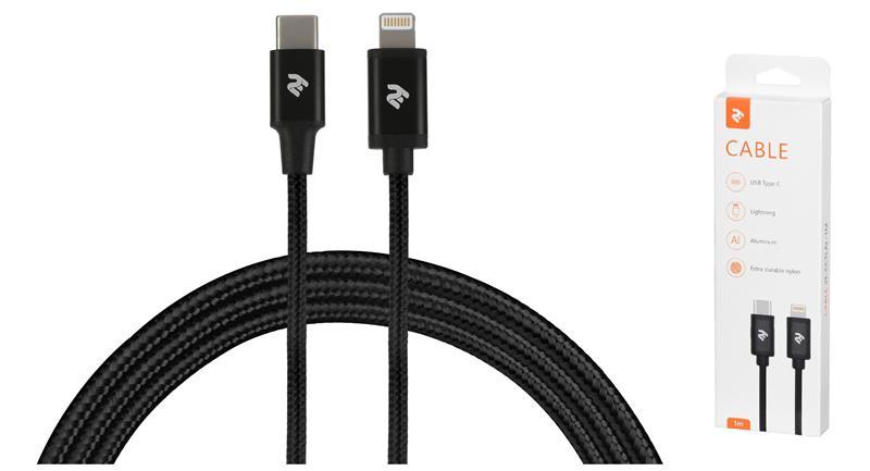 Кабель 2E USB 2.0 Type-C to Lightning USB Cable Alumium Shell Cable, 1m, фото 1