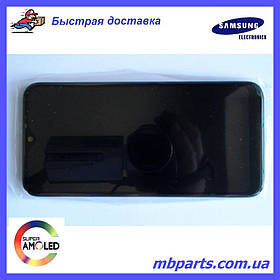 Дисплей з сенсором Samsung A015 Galaxy А01 Black, GH81-18209A, оригінал з рамкою, вузький коннектор!