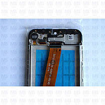 Дисплей з сенсором Samsung A015 Galaxy А01 Black, GH81-18209A, оригінал з рамкою, вузький коннектор!, фото 6