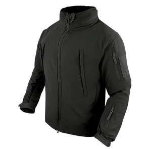 Тактичний софтшел із флісом утеплений Condor SUMMIT Soft Shell Jacket 602 Medium, Чорний