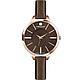 Годинники наручні жіночі Hanowa 16-6076.09.005 кварцові, коричневий ремінець з шкіри, Швейцарія, фото 2