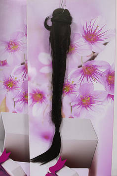 Шиньйон коса термоволокно штучні волосся шоколад