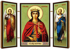 Складення дерев'яний. Ікони святих жінок