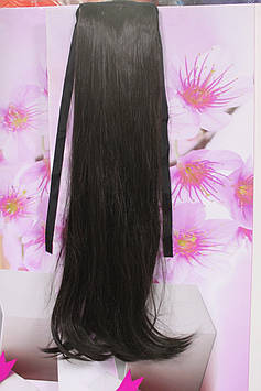 Шиньйон на стрічці штучні волосся шоколад