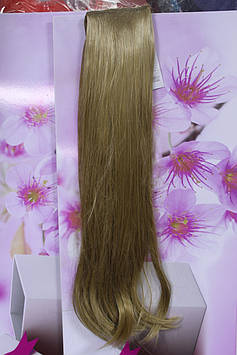 Шиньон на ленте искусственные волосы прямые золотистые