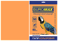 Бумага А4 цветная INTENSIVE оранжевая 50л, 80г/м2