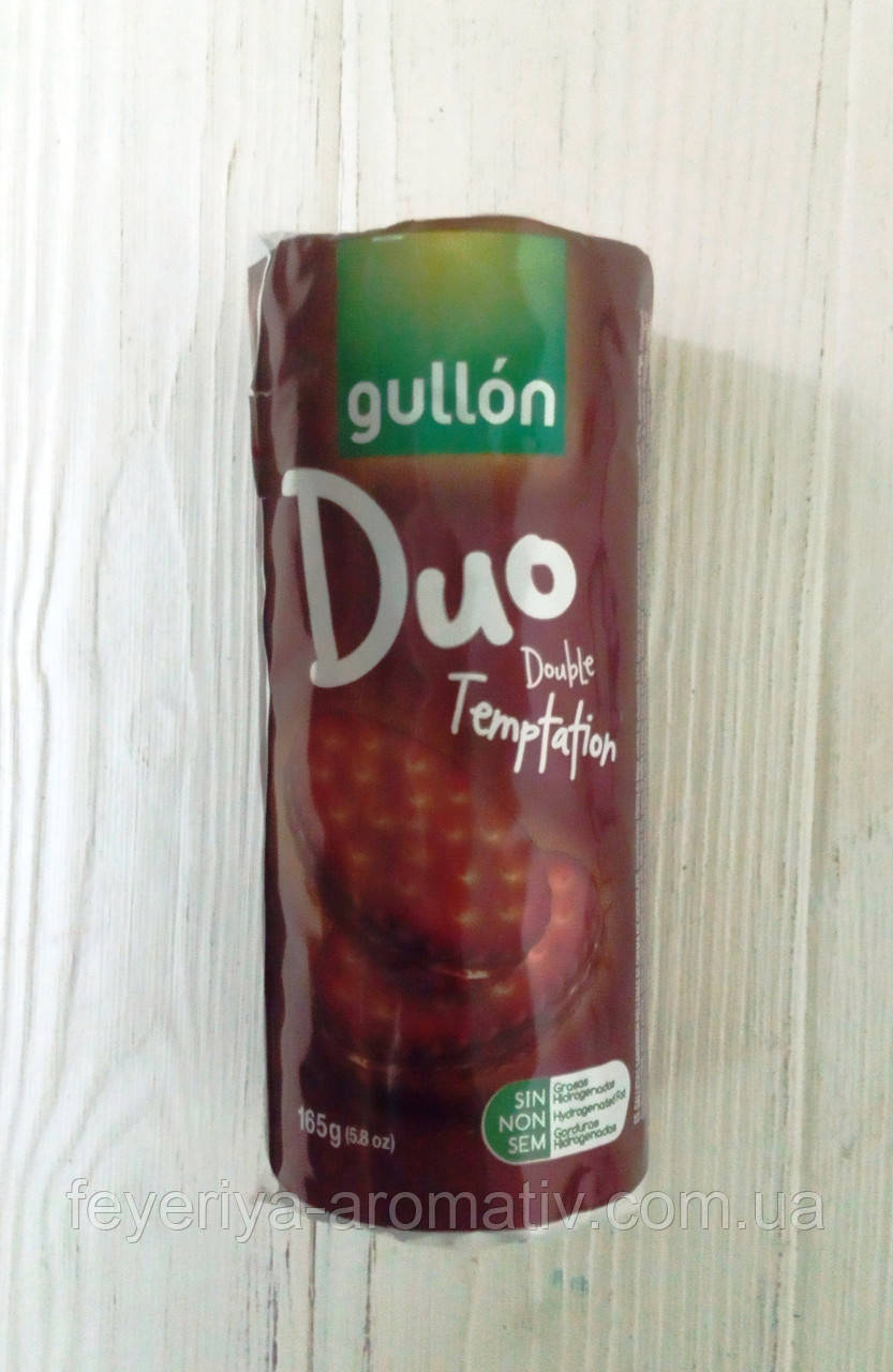 Шоколадне печиво із шоколадним кремом Gullon Duo doble cacao 165г (Іспанія)