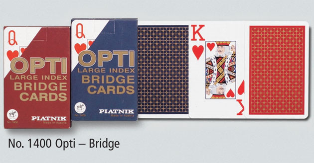 Карти "Opti Bridge", 2-ма великими індексами 55 карт (шт.) 1400