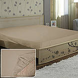 Простирадло на резинці 160х200х20см бязь тм Ярослав №4 какао, фото 2