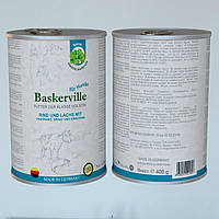 Baskerville Говядина и лосось с пастернаком, шпинатом и зеленью. Корм класса холистик для собак (400 г)