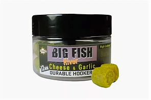 Насадкові бойли Dynamite Baits Big Fish River Durable Hookers Cheese & Garlic (сир і часник) 12мм