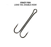Подвійний гачок Crazy Fish Long Tail Double Hook №1 4 шт