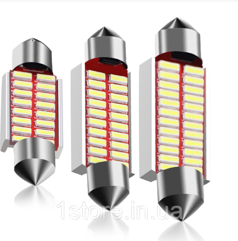 Led-лампи C5W C10W 36, 39, 41 мм без помилок підсвічування номерів, Салон