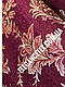 Шеніл гобелен Меблева оббивна тканина бордовий лист, фото 3