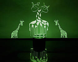 3D світильник Закохані жирафики