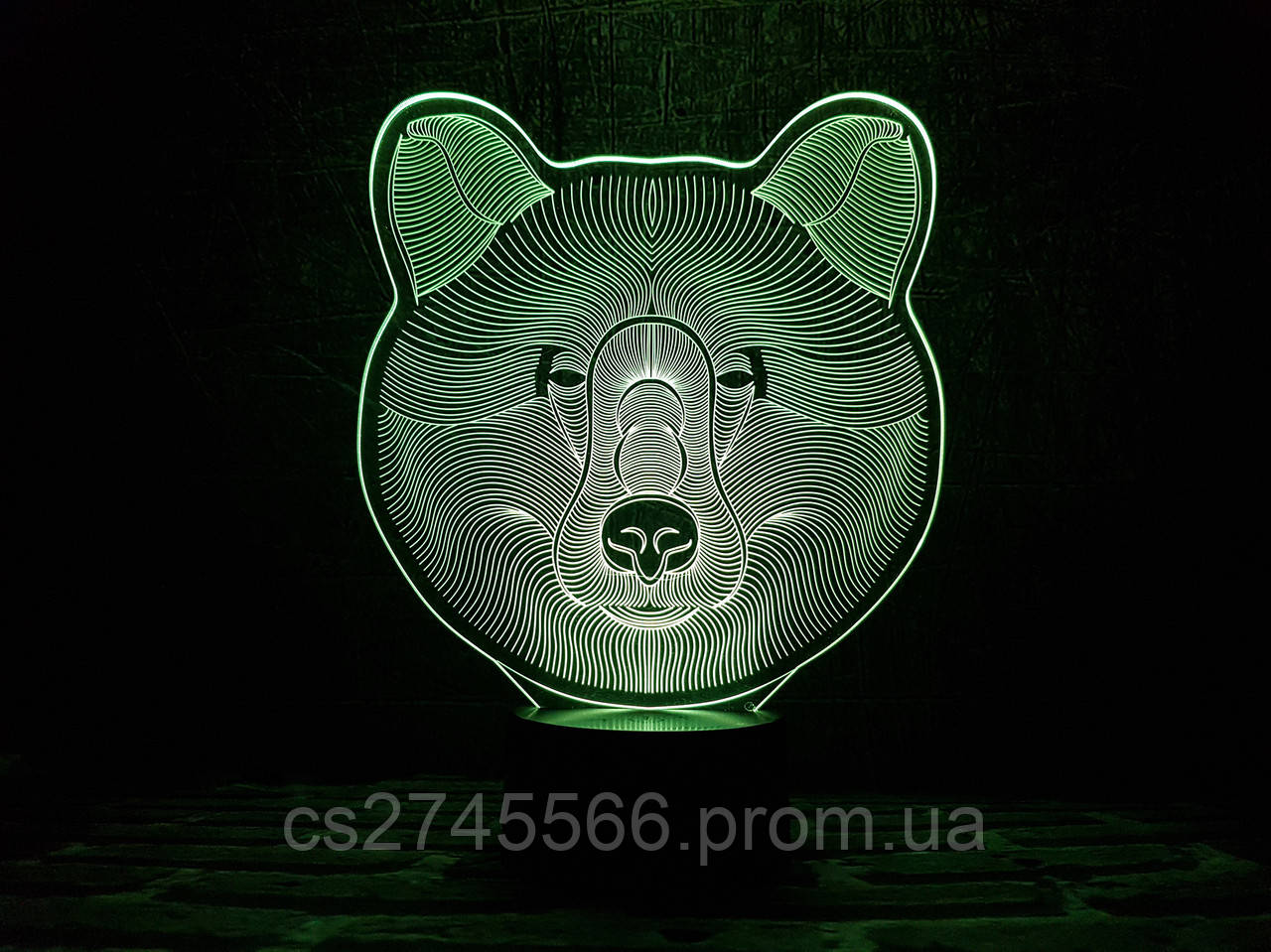 Змінна пластина для 3D ламп Ведмідь