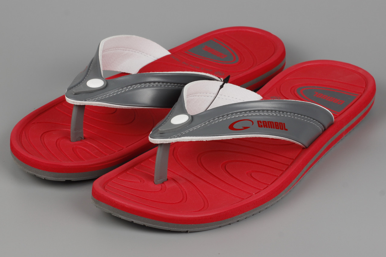 В'єтнамки чоловічі червоні Gambol GM16019 Sahab червоні Розміри 44 45 маломір на розмір