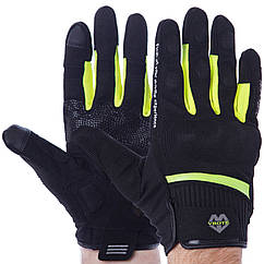 Мотоперчатки текстиль + карбон VROTE V001 розмір M Black-Green