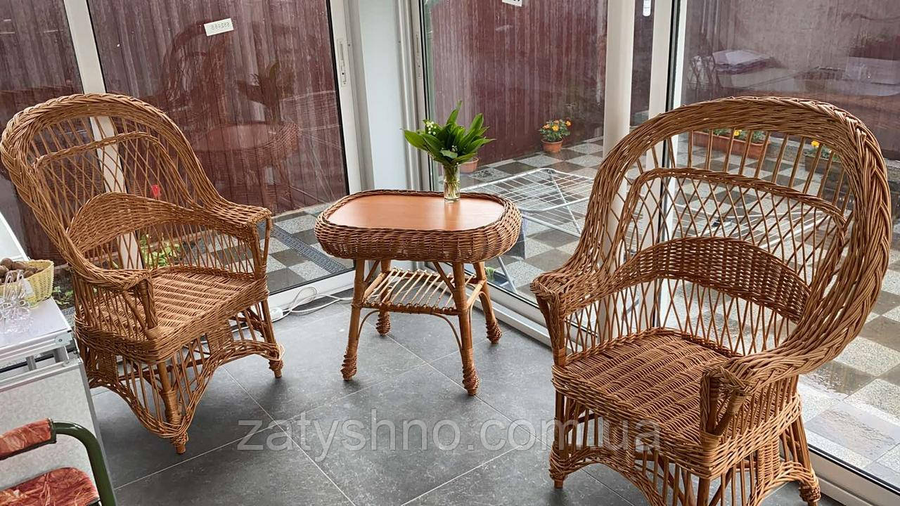 Набор балконной мебели | мебель из лозы на балкон | мебель из лозы плетеная - фото 1 - id-p1193184243