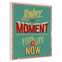 Картина на холсте Enjoy the moment your life is now 40x50 см (H4050_DVD002)