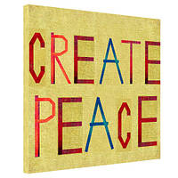 Картина на холсте Create peace 65x65 см (H6565_DVD005)