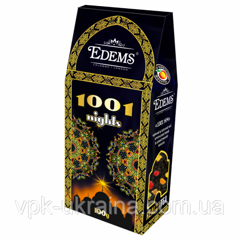 Чорний листовий чай зі шматочками фруктів "Edems 1001 Nights" (100г)