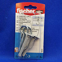 Fischer K 52 - перекидна нейлоновий дюбель з металлическтм гачком для кріплення люстри, 2 шт.