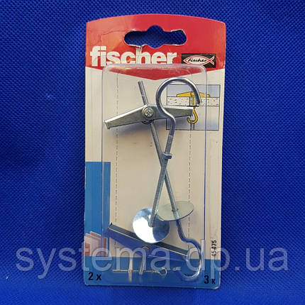 Fischer KDH 3 - металевий гачок для кріплення люстри, 2 шт., фото 2