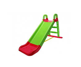 Дитяча гірка пластикова для будинку і вулиці переносна, салатово-червона