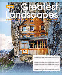 Зошит 18 аркушів клітинка "Greatest Landscapes" 764535
