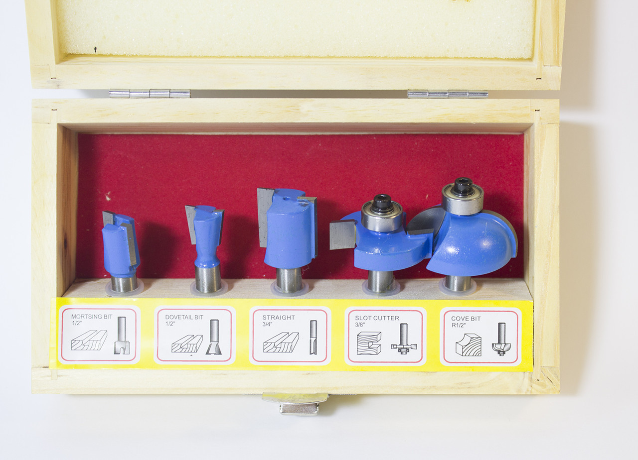 Фреза по дереву, набір 5шт Fangda, фото 1