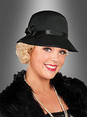 Карнавальна чорна капелюх у стилі 20-х років