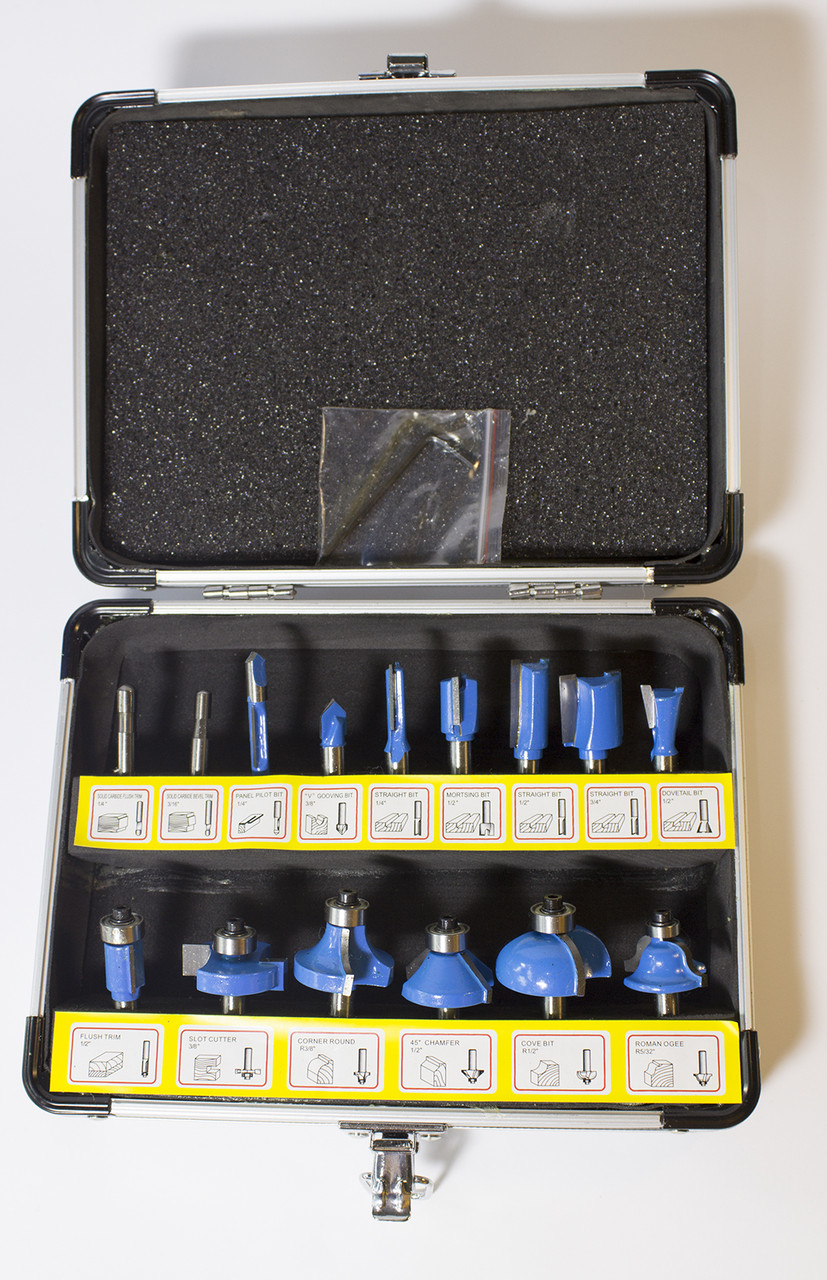 Набір фігурних фрез по дереву, набір 15шт, Fangda, фото 1