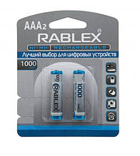 Акумулятори RABLEX HR03 RB-1000 ( 1.2 V / 1000mAh / Ni-MH / AAA / блістер / 2шт )