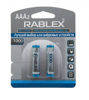 Акумулятори RABLEX HR03 RB-1000 ( 1.2V / 1000 mAh / Ni-MH / AAA / блістер / 2 шт.)